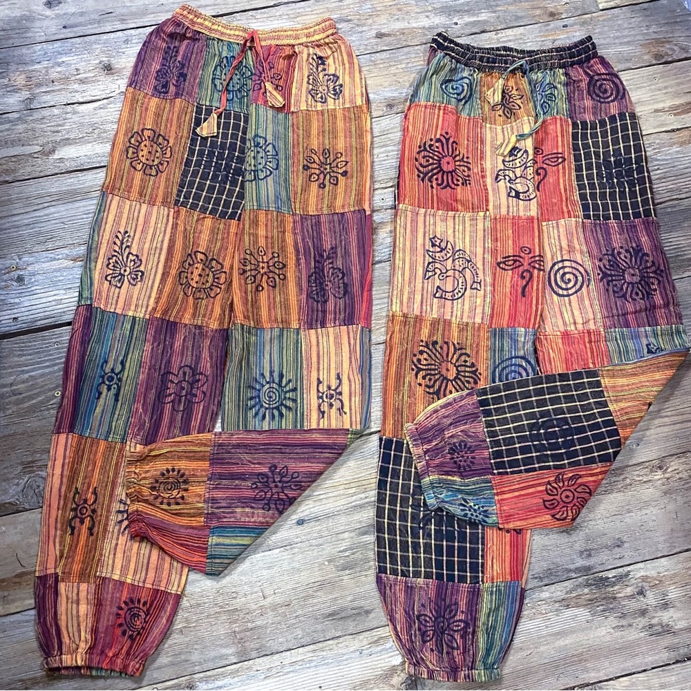 Boho harem hippie patchwork pants